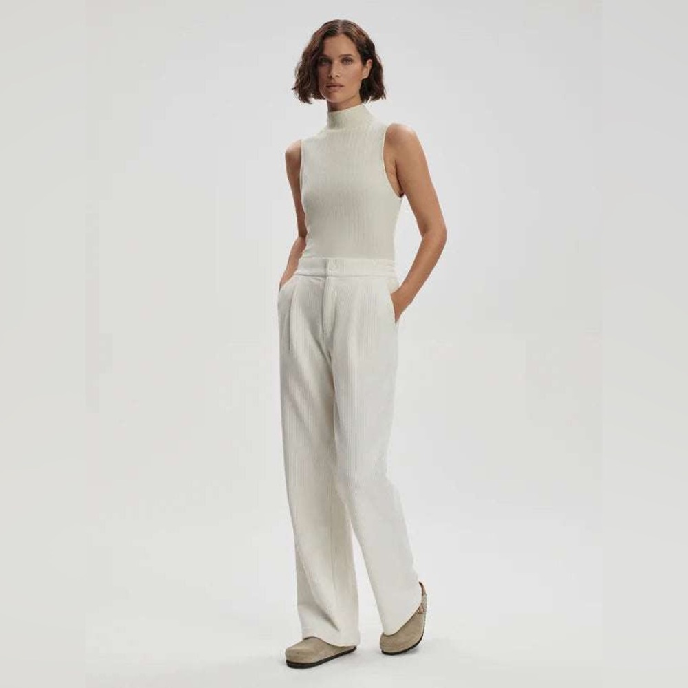 NEW Varley Aberdeen Cream Straight-Leg Pants 31.5